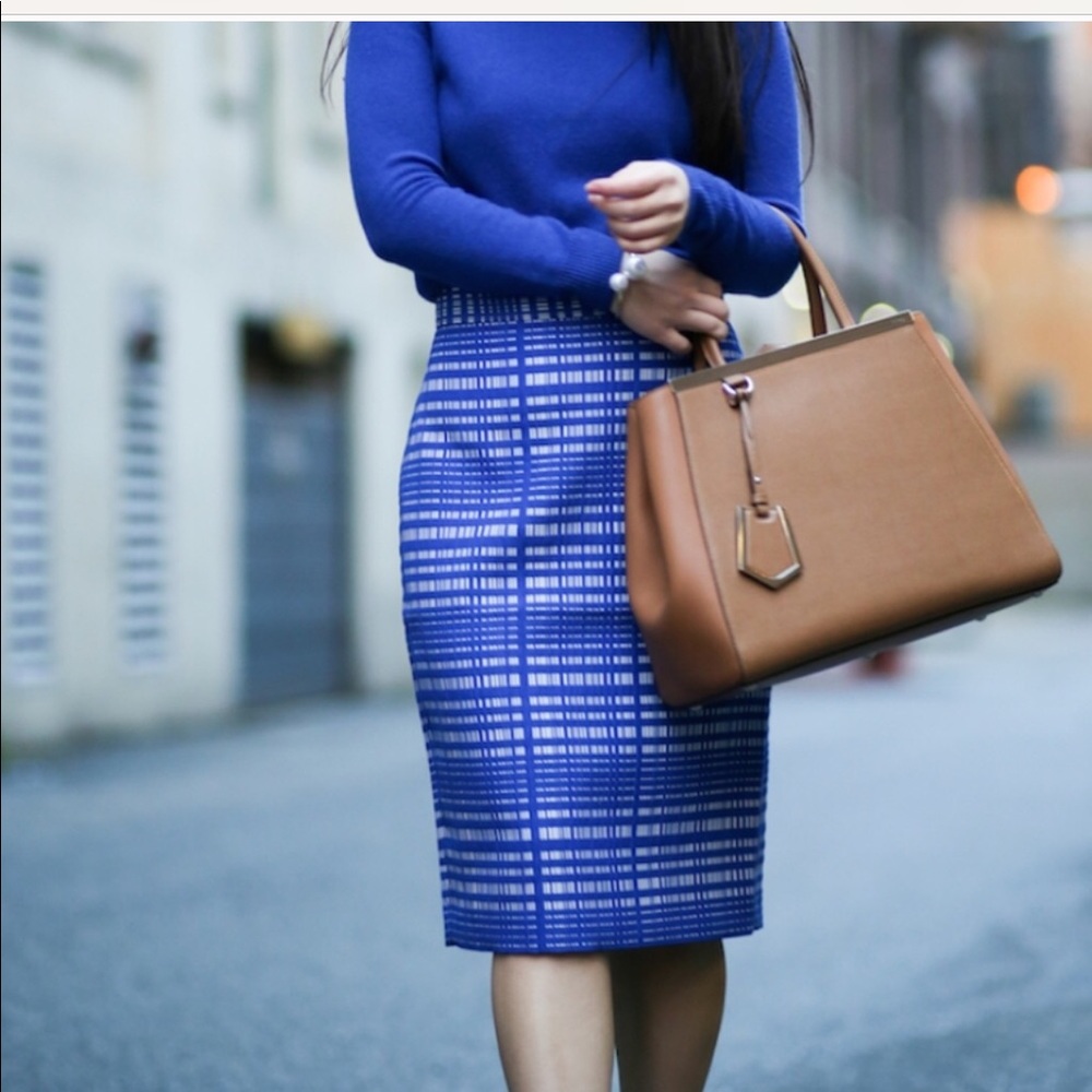 Banana Republic Jacquard square pencil skirt